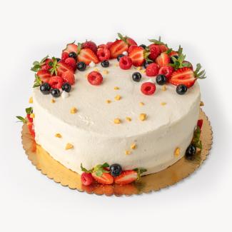 Dort skládaný 3kg , 30cm (mascarpone, ovoce)